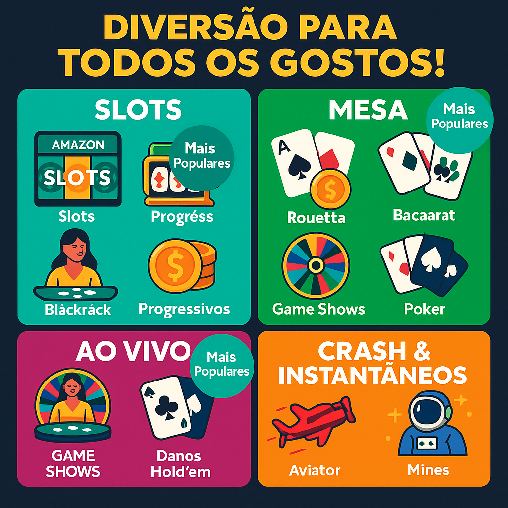 Jogos de cassino online disponíveis